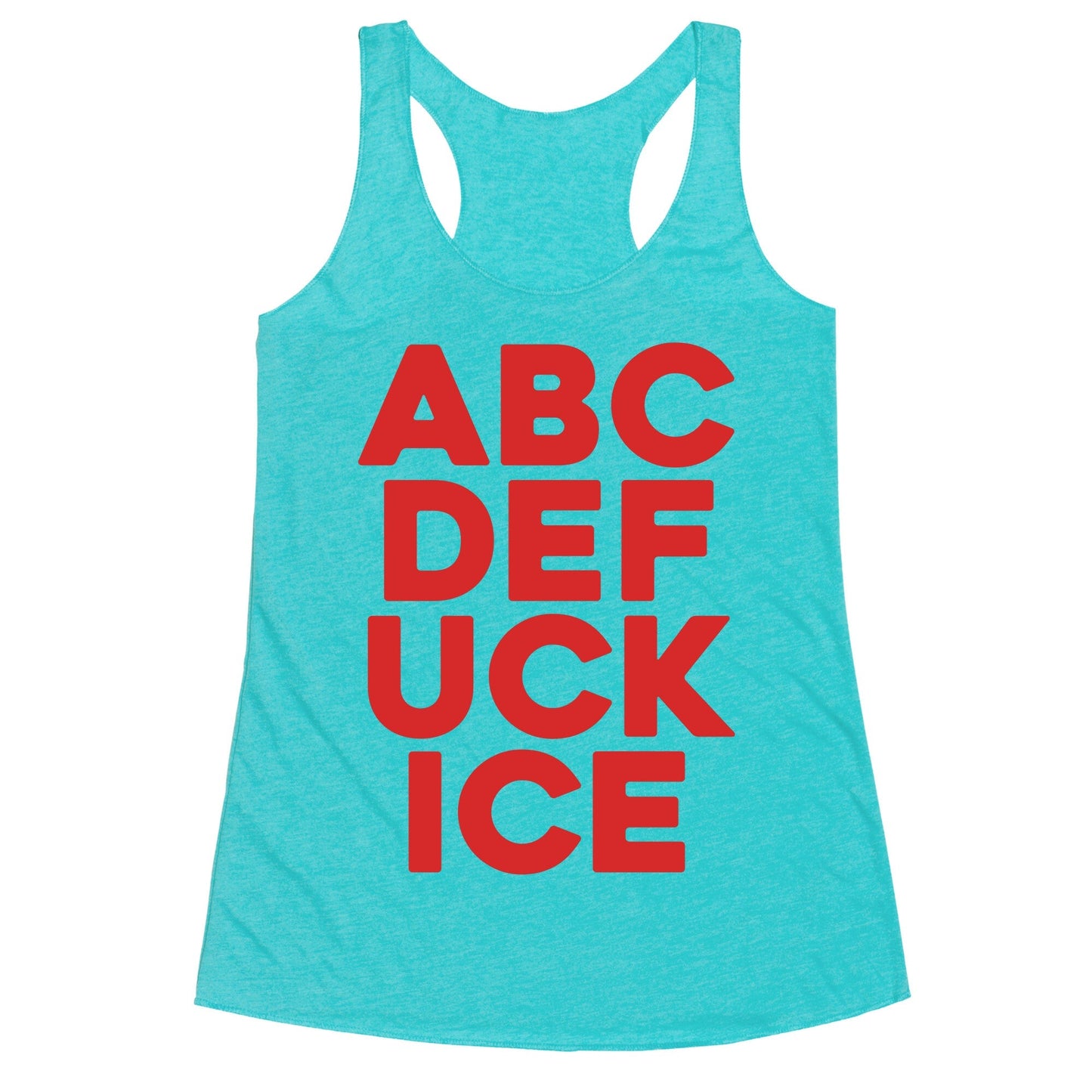 Fuck ICE Alphabet Racerback Tank