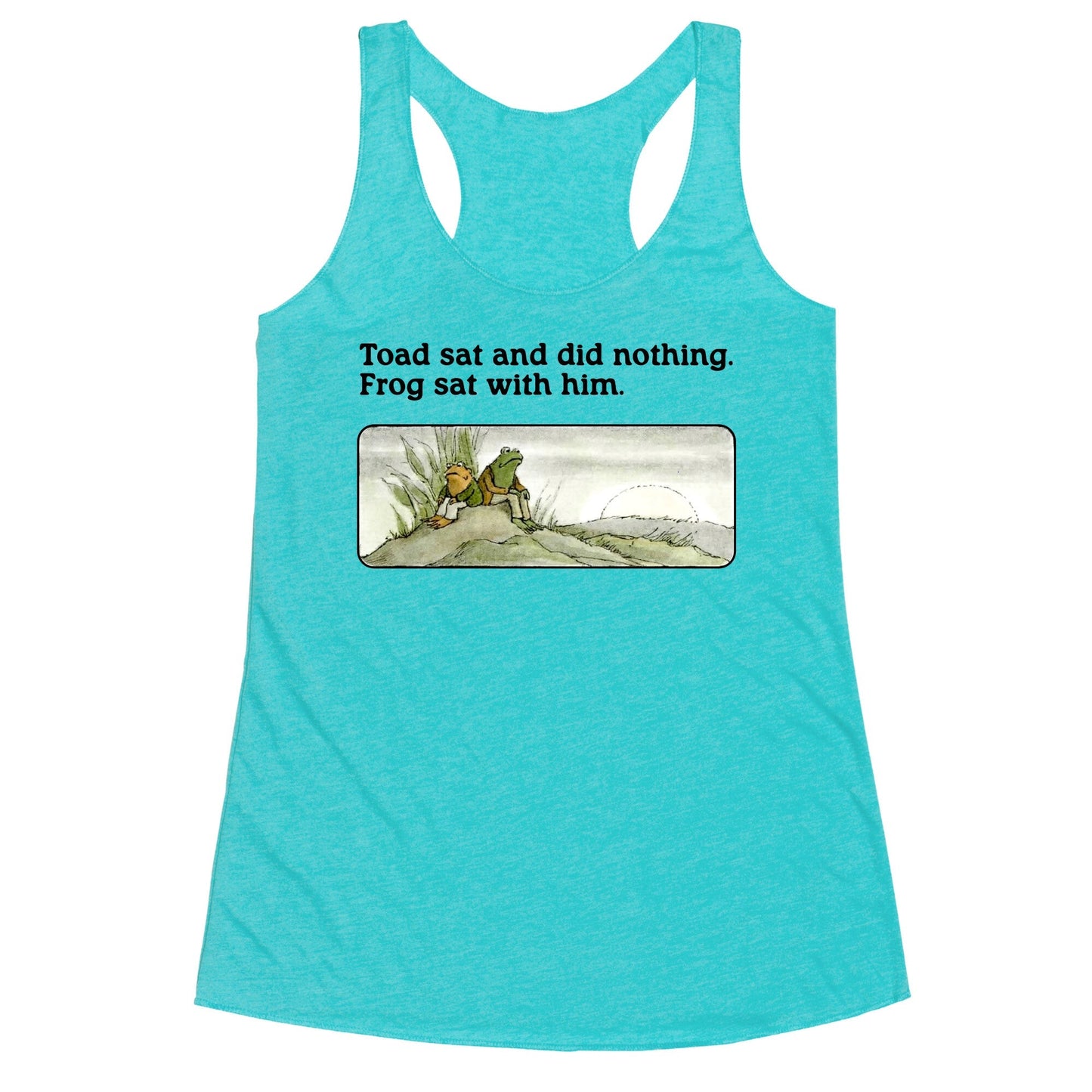 Toad Sat And Did Nothing Racerback Tank