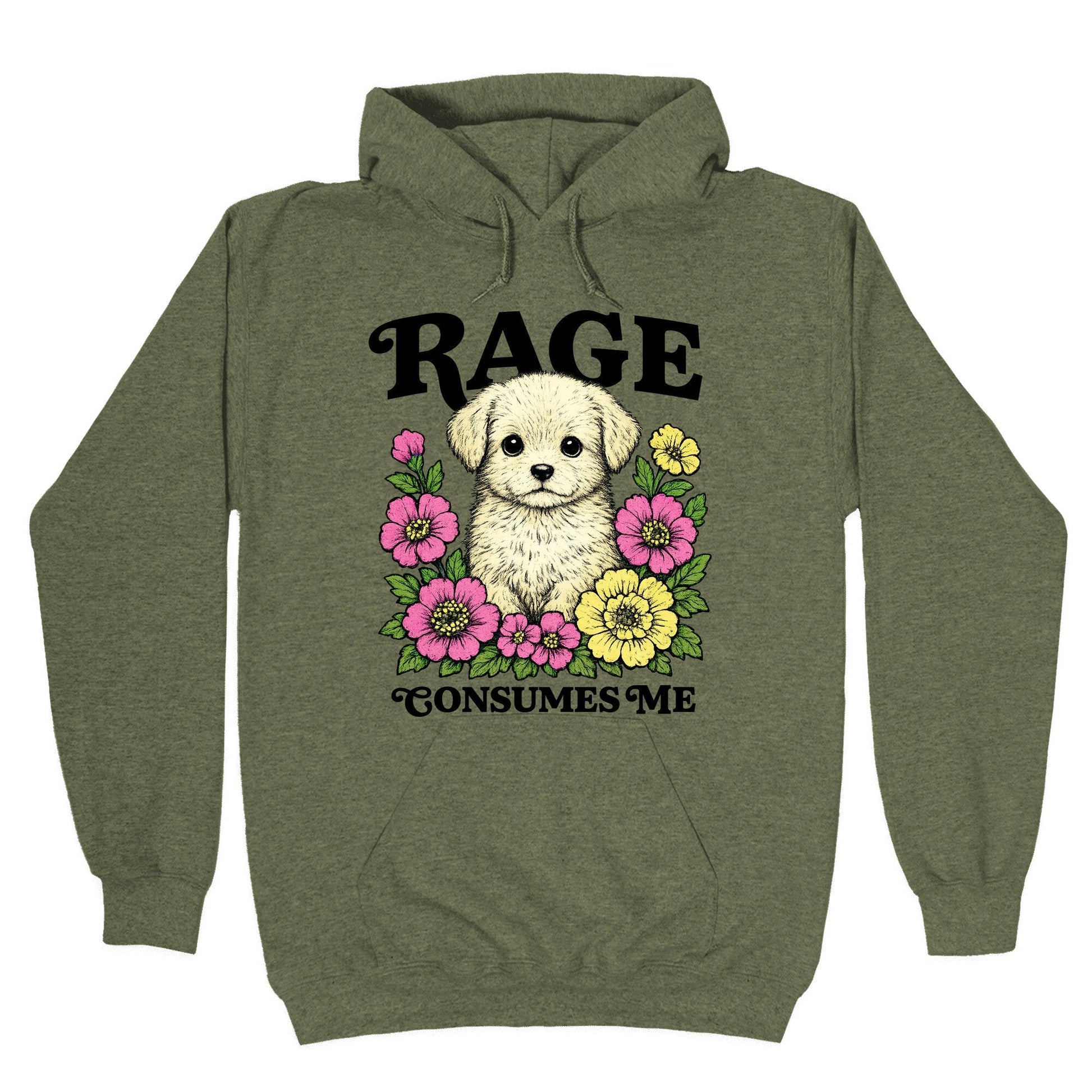 Rage Consumes Me Puppy Hoodie