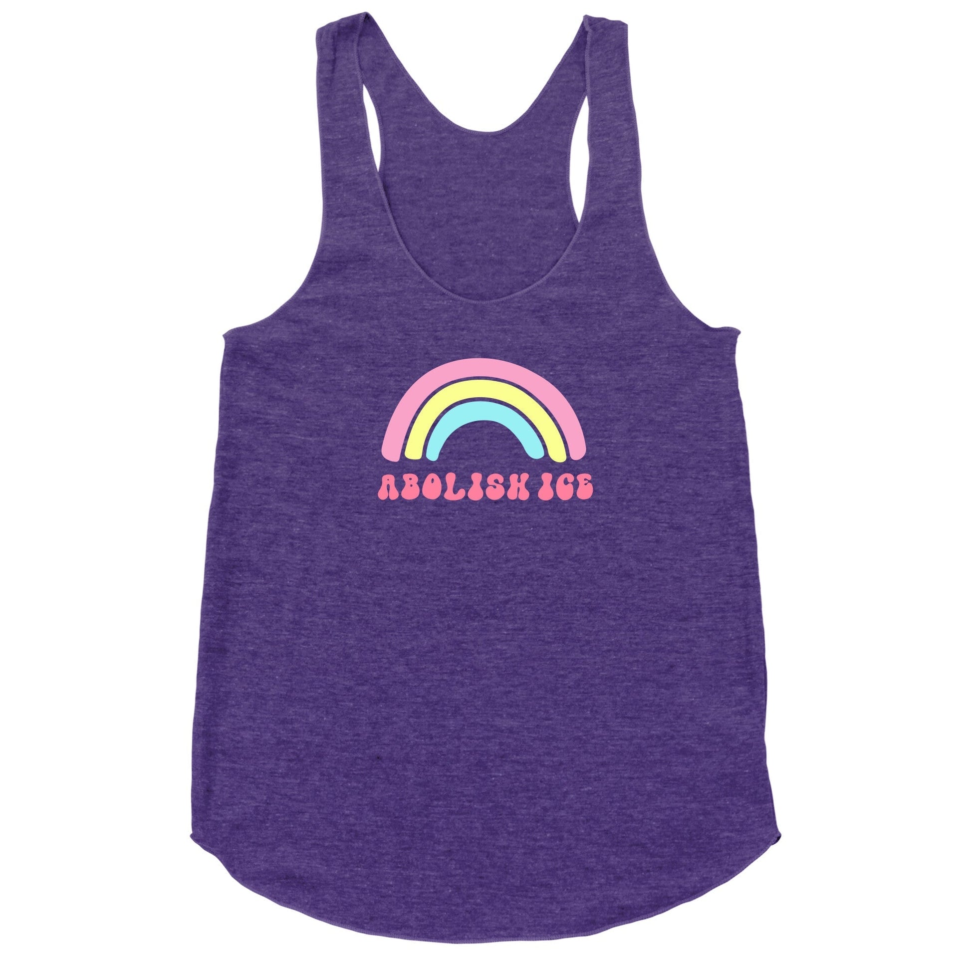 Abolish ICE Rainbow Racerback Tank