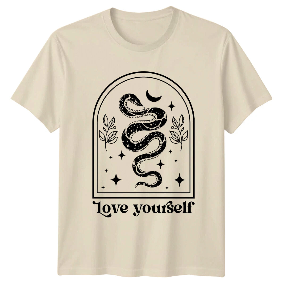 Love Yourself Snake Celestial T-Shirt Boho Style Graphic Tee