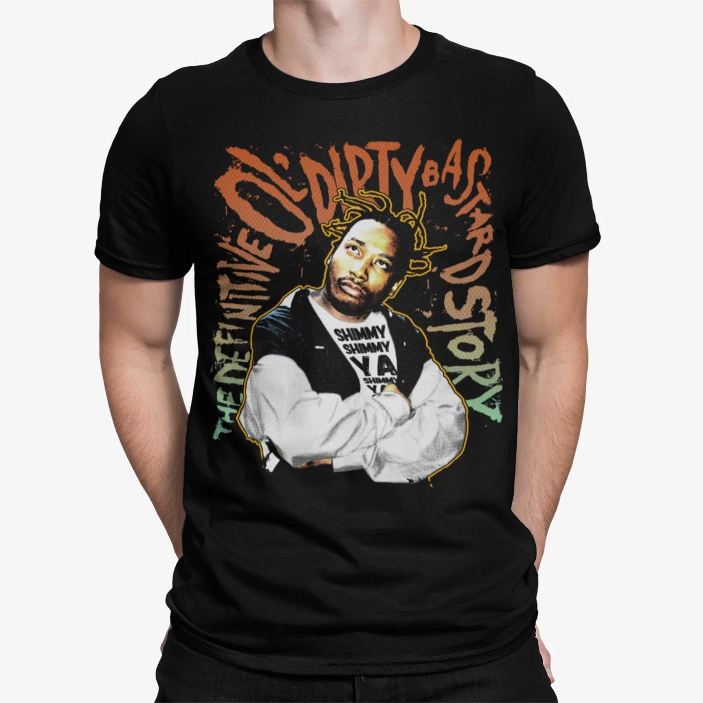 ODB Ol Dirty Bastard Splash Shimmy Ya Retro 90s Hip Hop Rap Mens T-Shirt