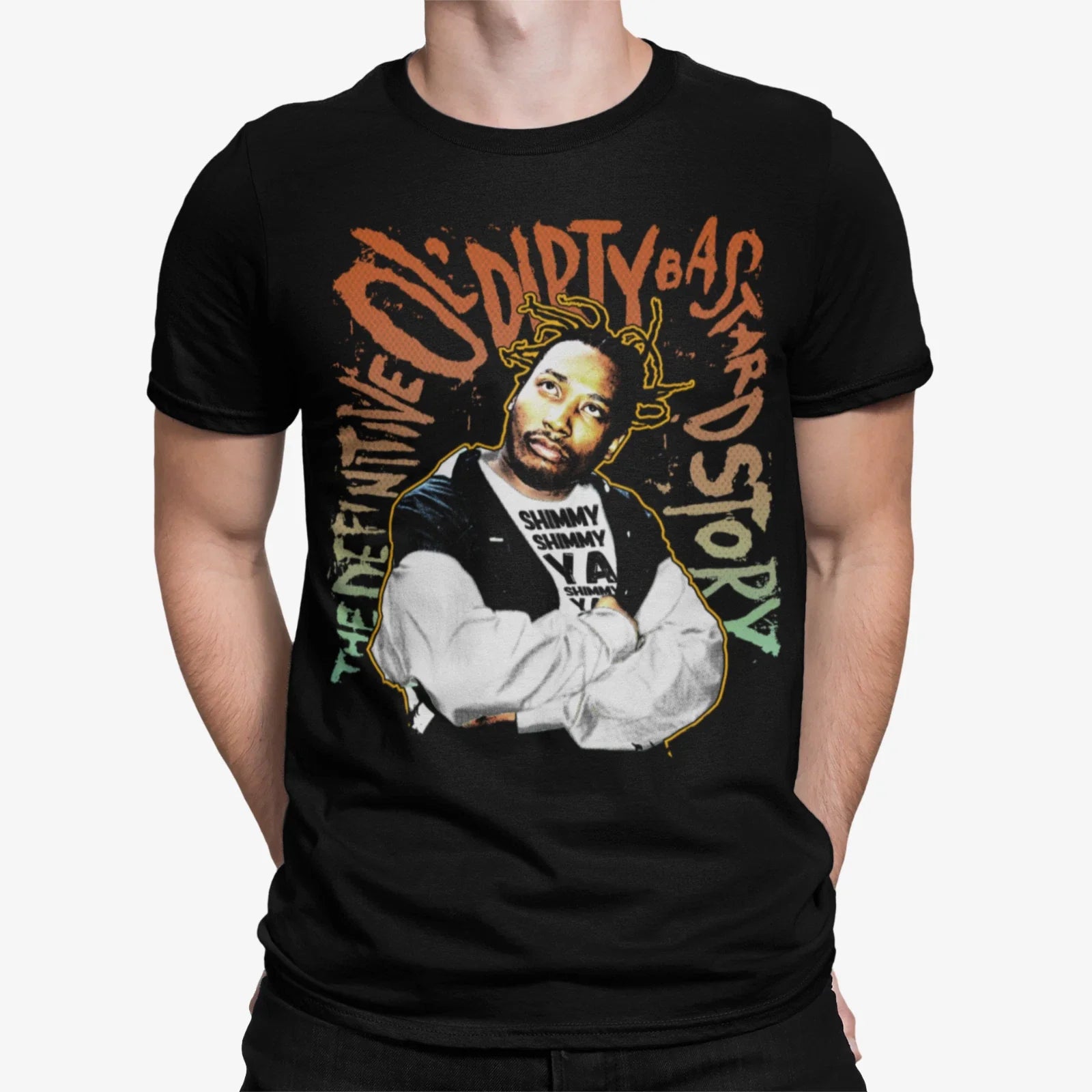 ODB Ol Dirty Bastard Splash Shimmy Ya Retro 90s Hip Hop Rap Mens T-Shirt