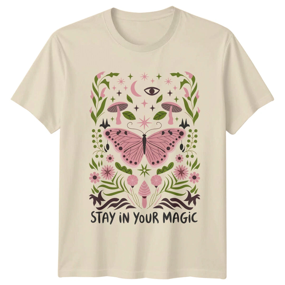 Stay In Your Magic Butterfly Boho Nature Graphic T-Shirt