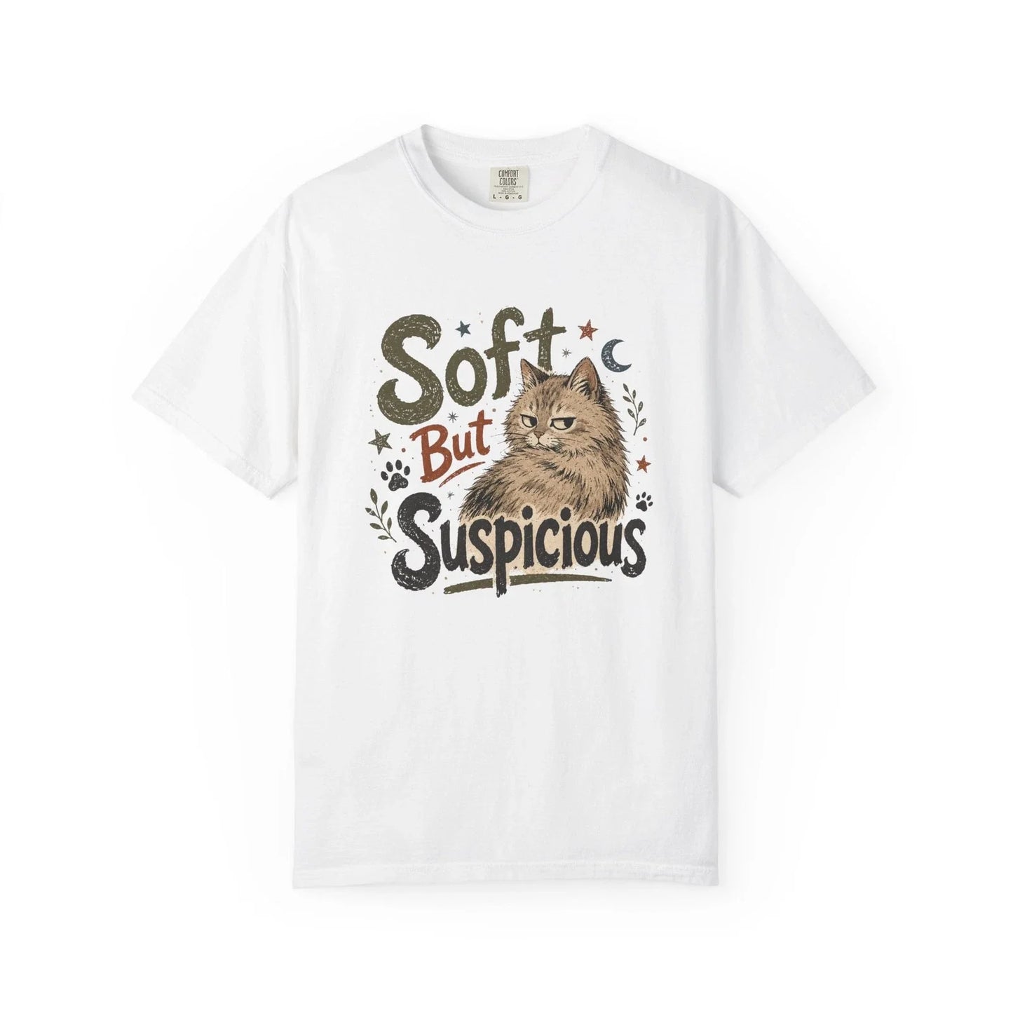 Soft But Suspicious Cat T-Shirt | Cute Retro Cat Graphic