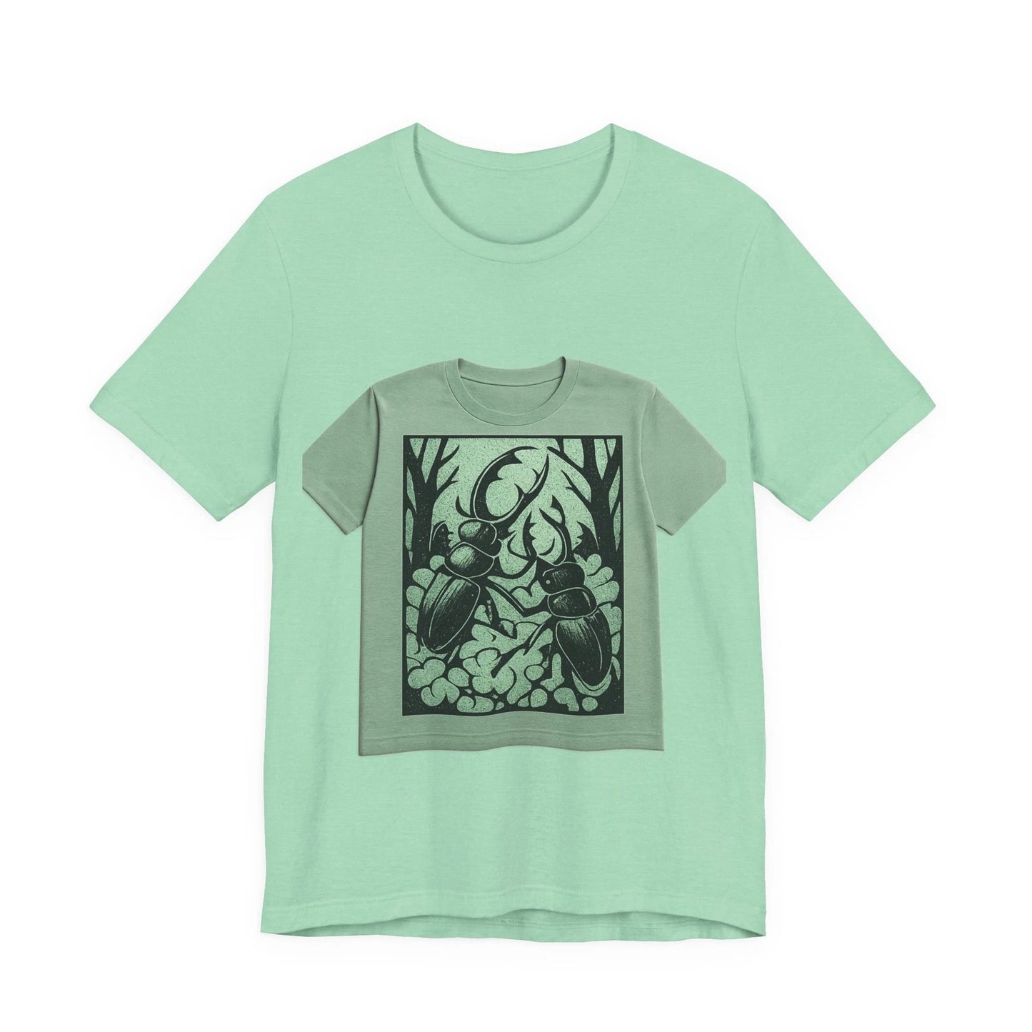 Stag Beetle Mint Collage Pop Art Tee