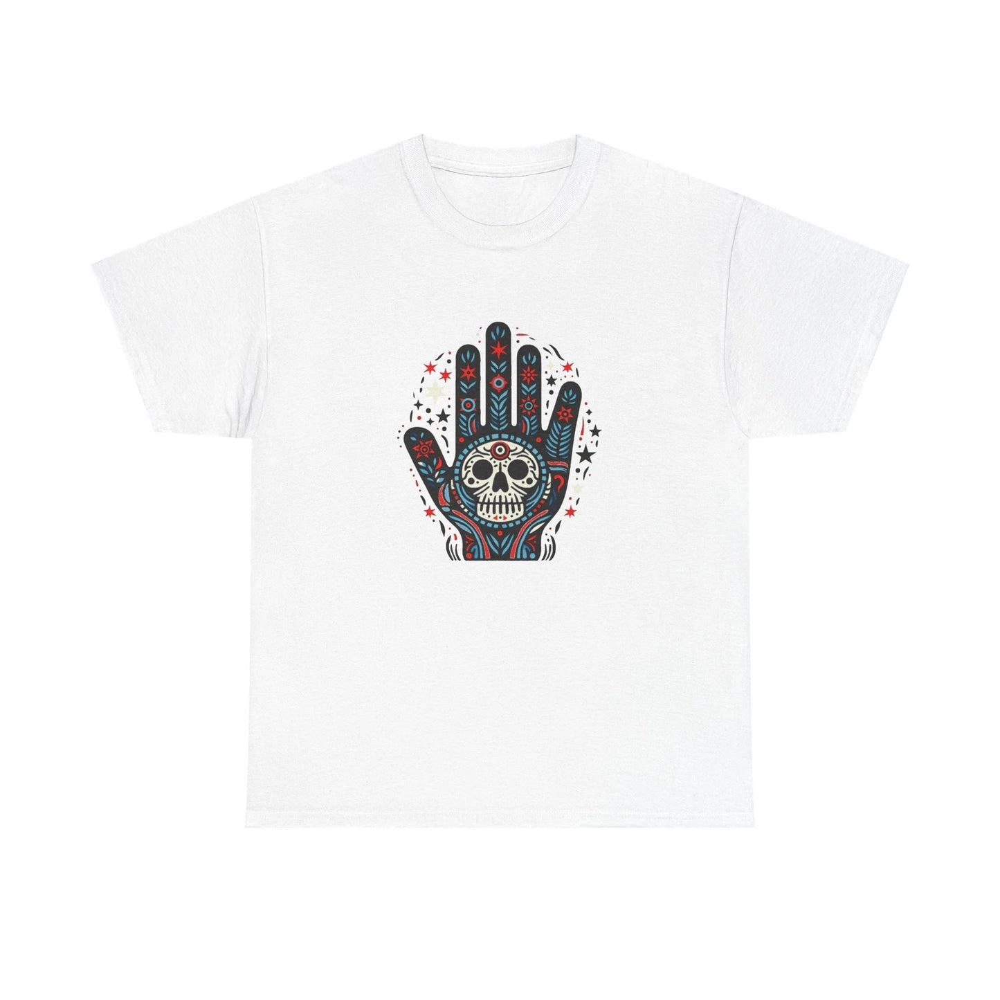 Boho  Mojo Hand Skull Graphic - Unisex Heavy Cotton Tee