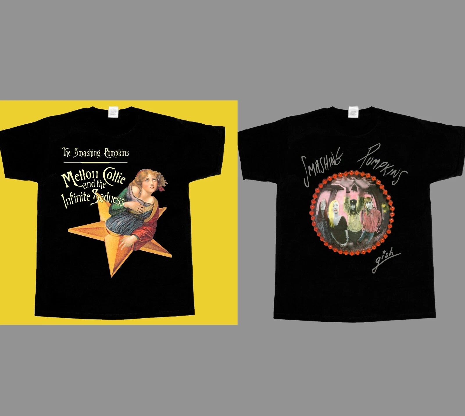 THE SMASHING PUMPKINS MELLON COLLIE AND THE INFINITE SADNESS GISH BLACK T-SHIRT