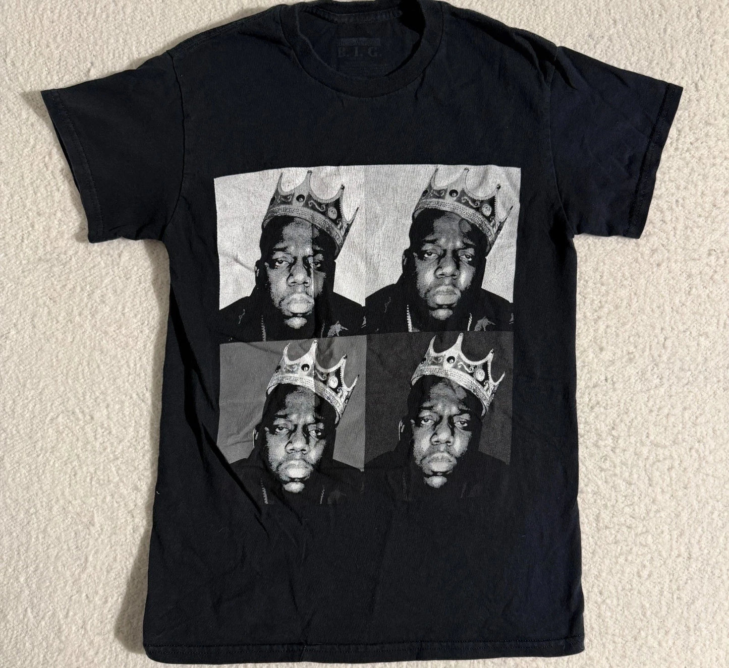 Size S - The Notorious B.I.G. Biggie Pop Art T-Shirt Mens Black Ship Fast!