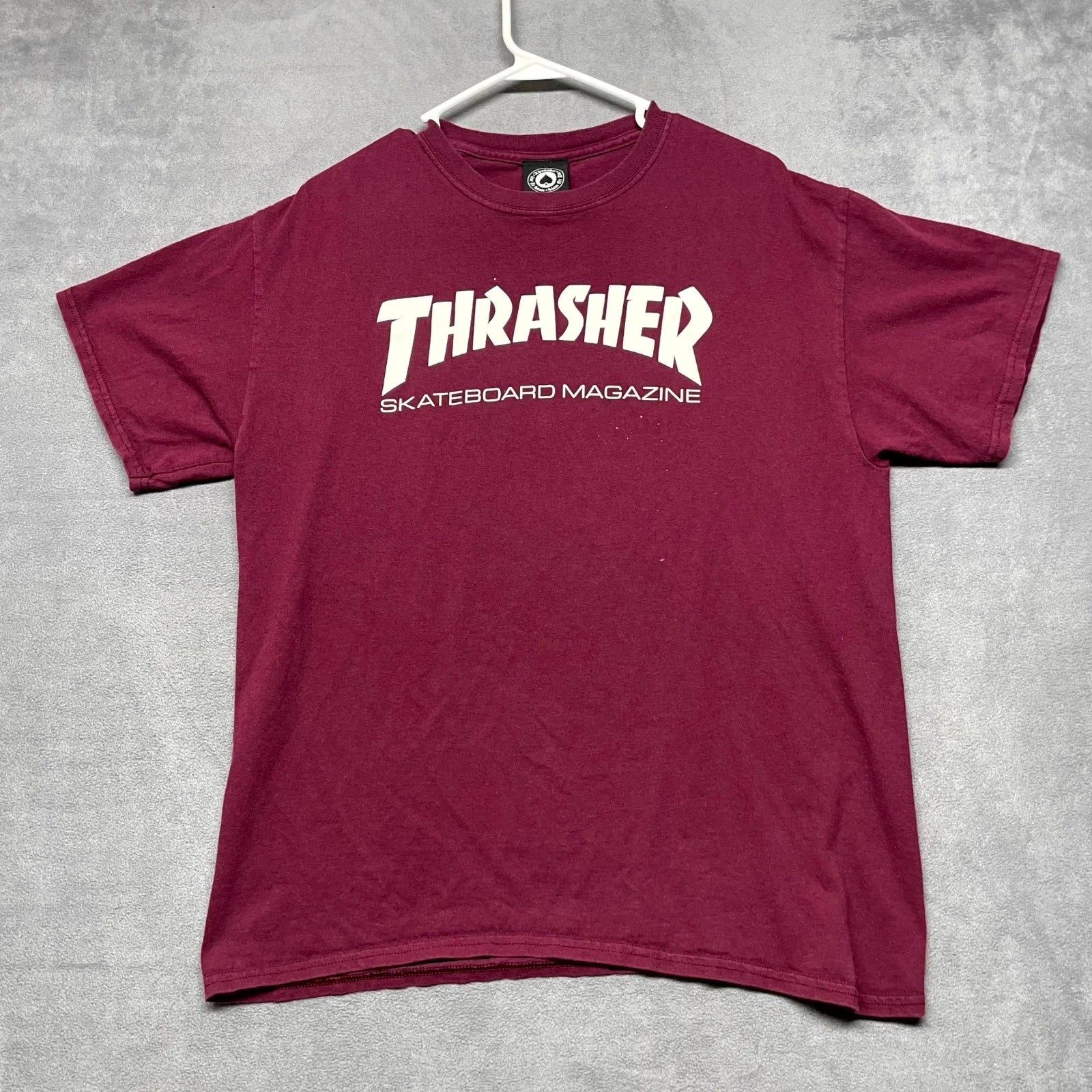 Thrasher Magazine Skateboard Y2K San Francisco T Shirt Mens L Red Graphic Cotton