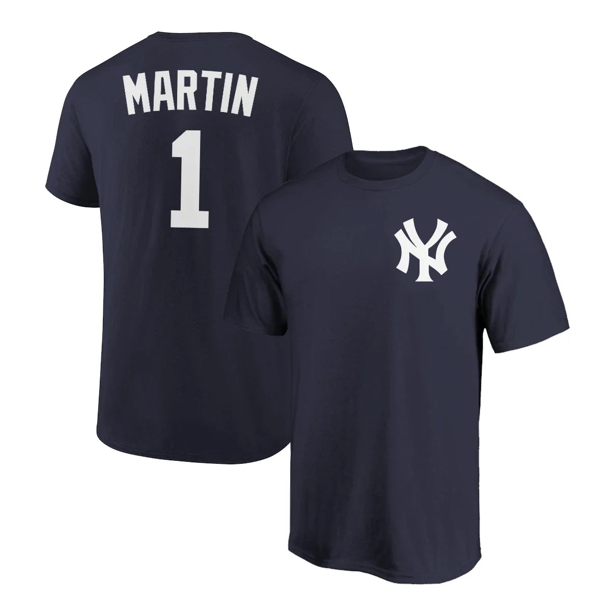 Billy Martin T-Shirt New York Yankees Player Name and Number Soft Jersey Tee