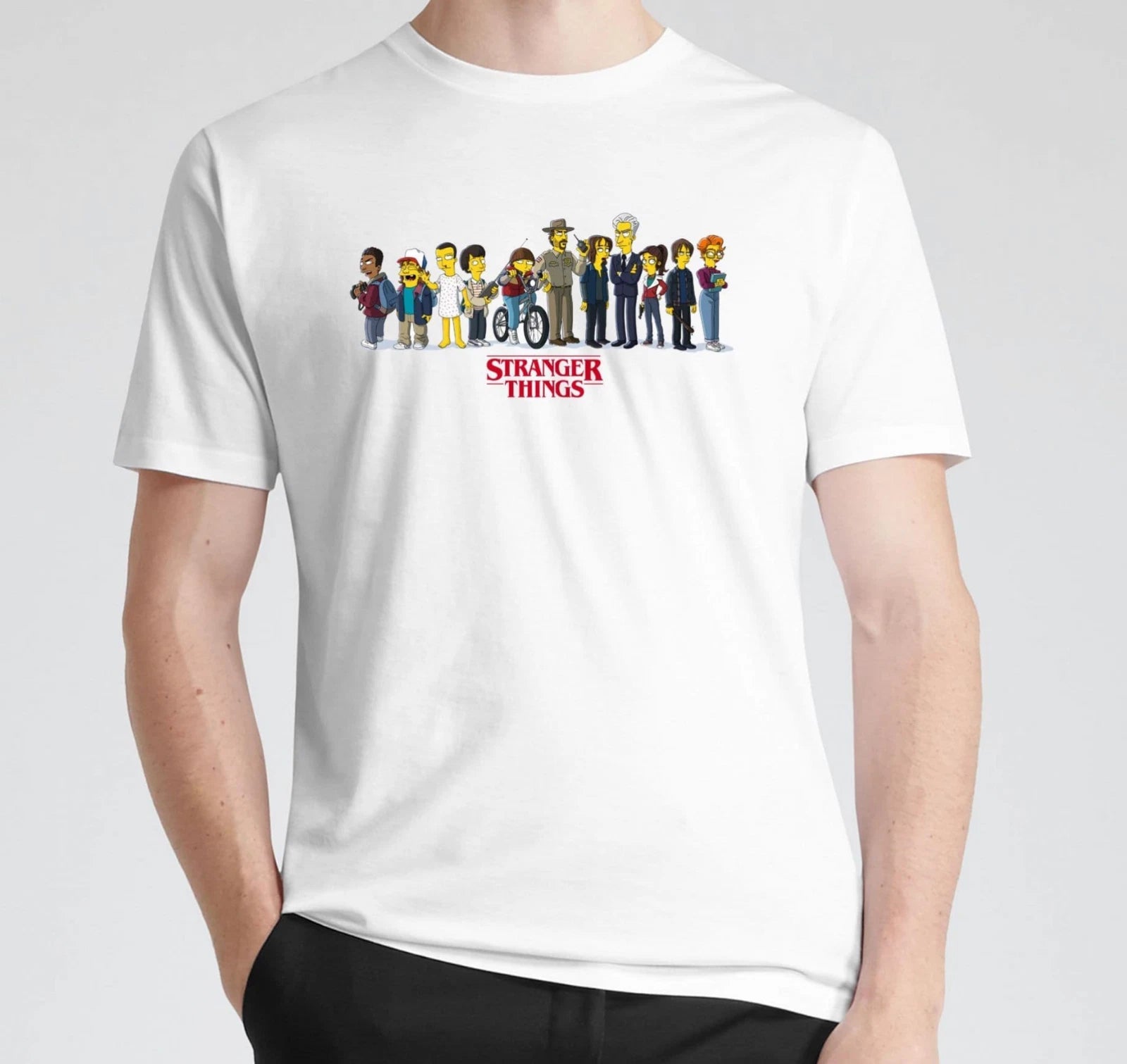 Stranger Things Cartoon Comic Themed T-Shirt Top Funny Kids Mens Gift Xmas