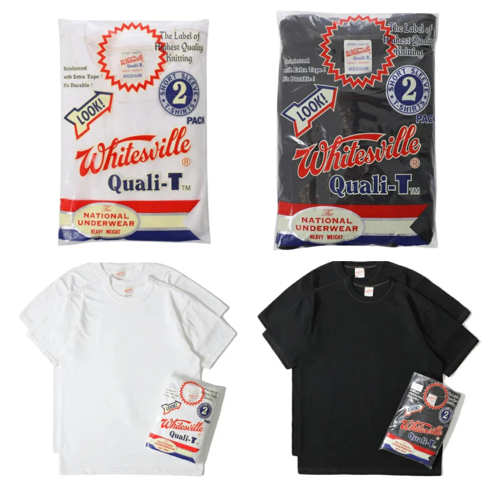 Whitesville 2 Pack T Shirt WV73544 Made in Japan Toyo Enterprise New Black White