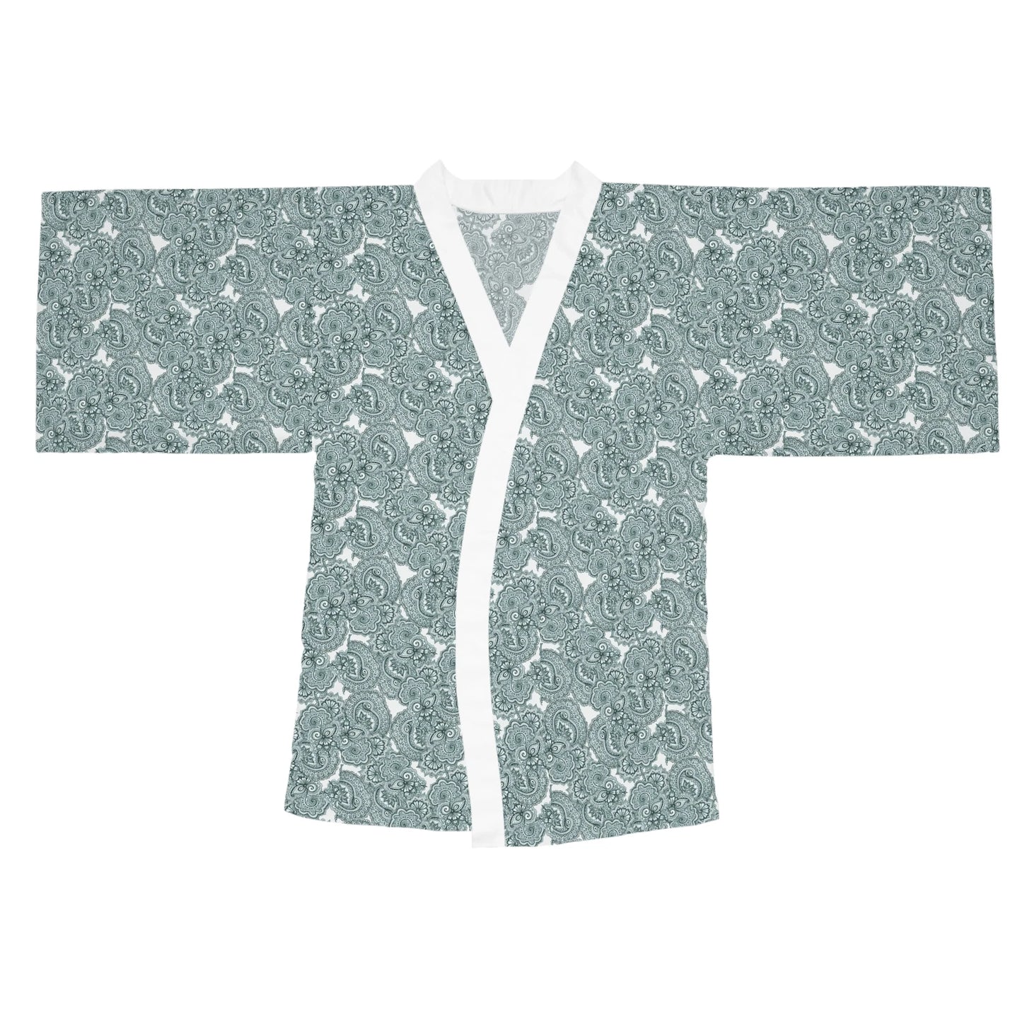 Boho Kimono Robe, Japanese Robe, Floral Kimono Jacket, Patterned Robe, Long