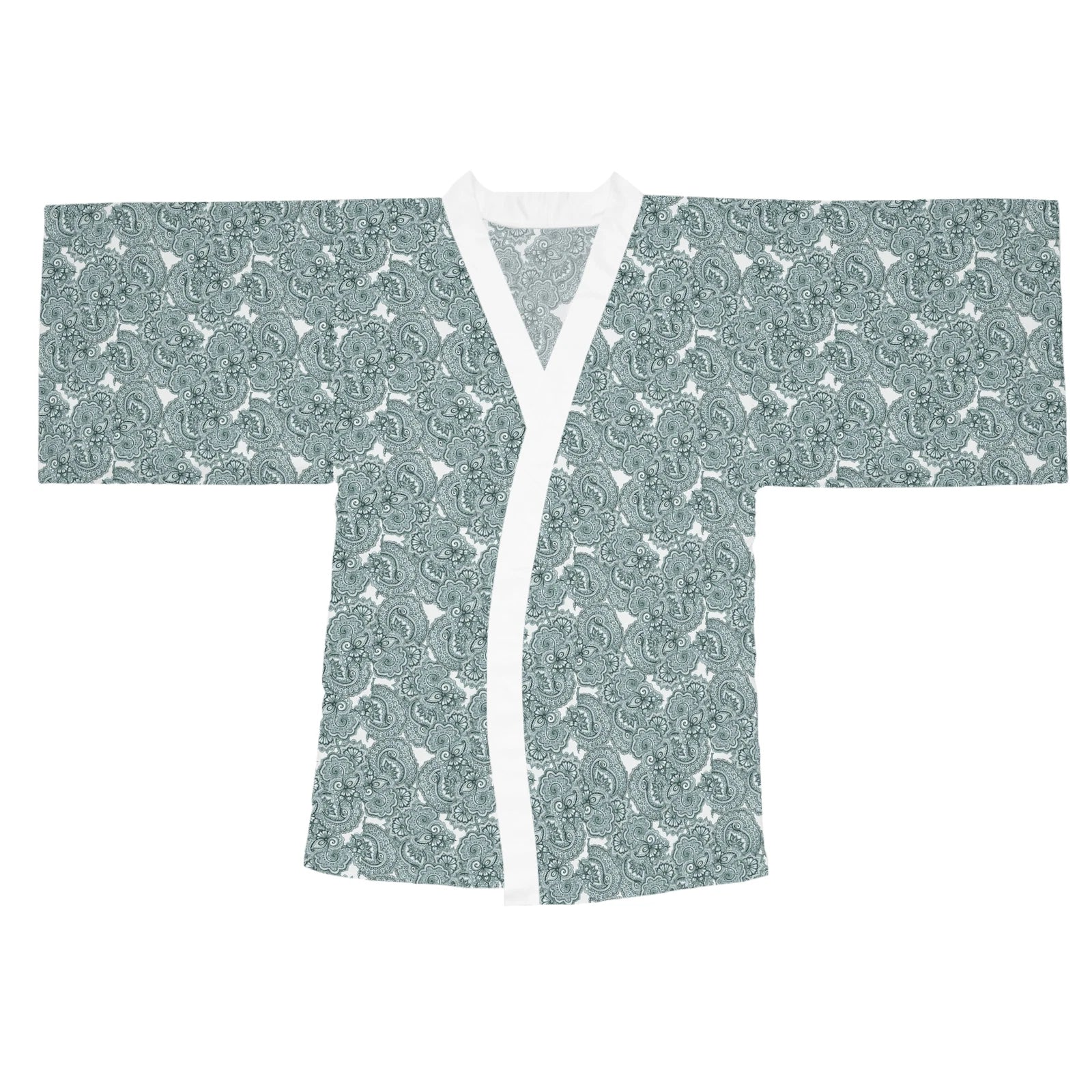 Boho Kimono Robe, Japanese Robe, Floral Kimono Jacket, Patterned Robe, Long