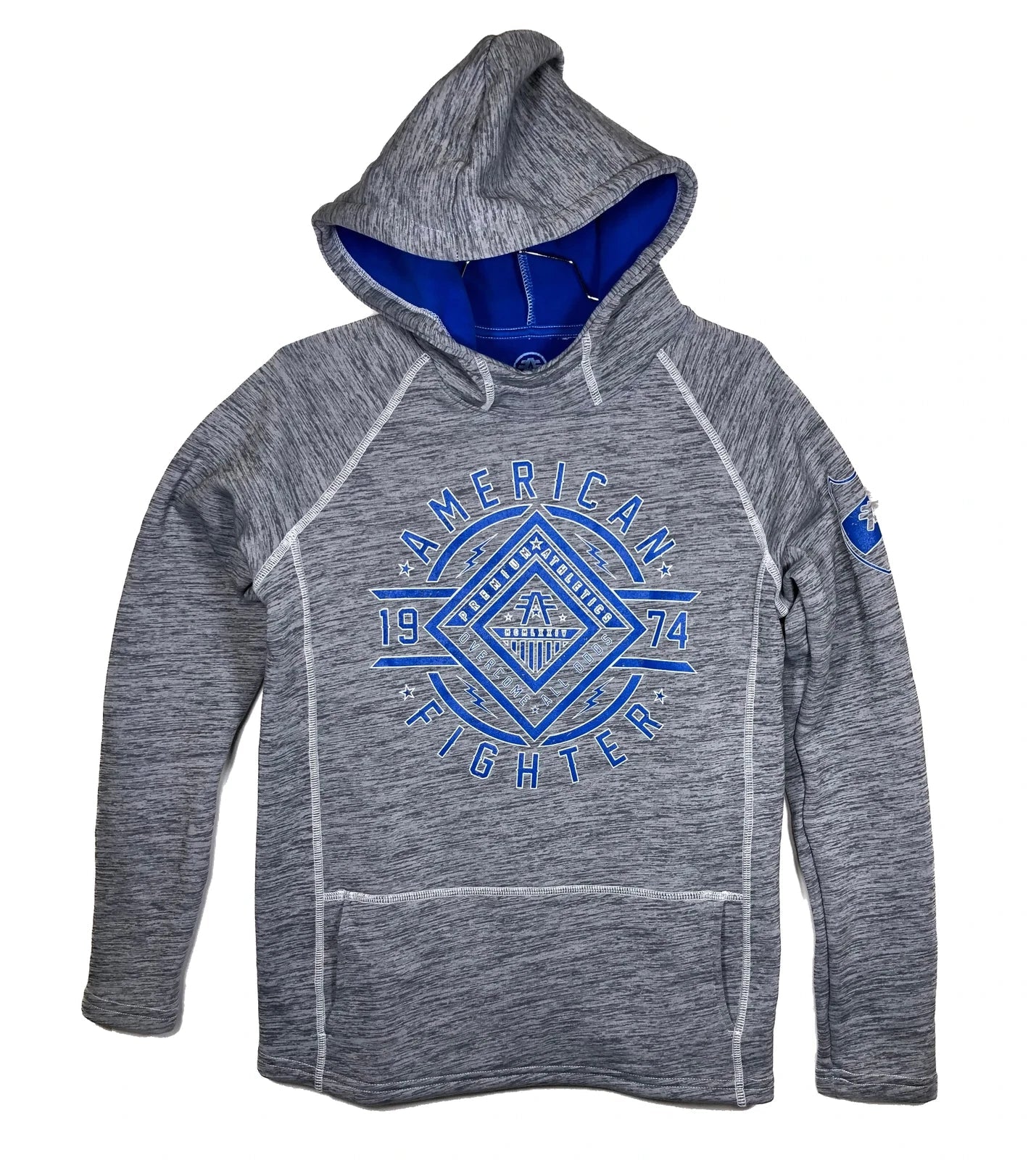 AMERICAN FIGHTER Boy's Hoodie BIRCHWOOD Heavy weight Hood Gray MMA S M L