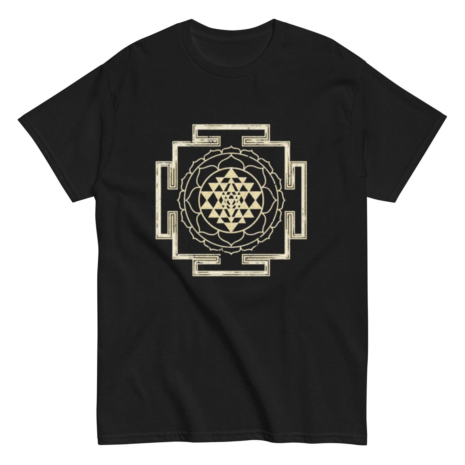 Sacred Geometry Unisex Classic Tee | Sri Yantra T-Shirt | Boho Spiritual