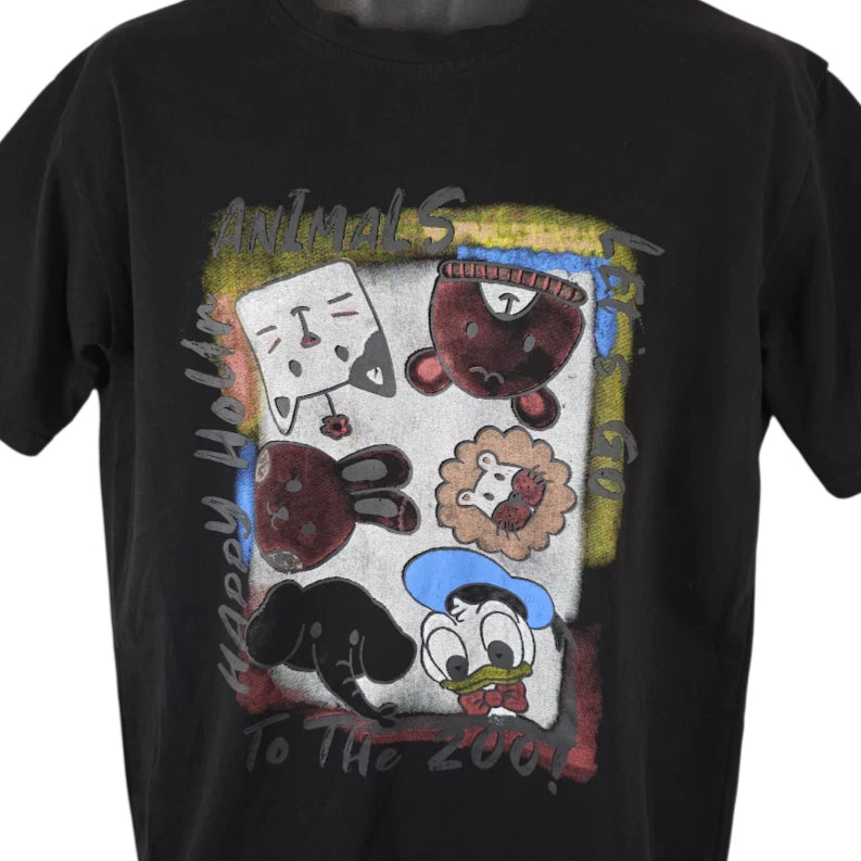 Donald Duck T Shirt Mens Size Large Black Disney Pop Art Asian Import Zoo