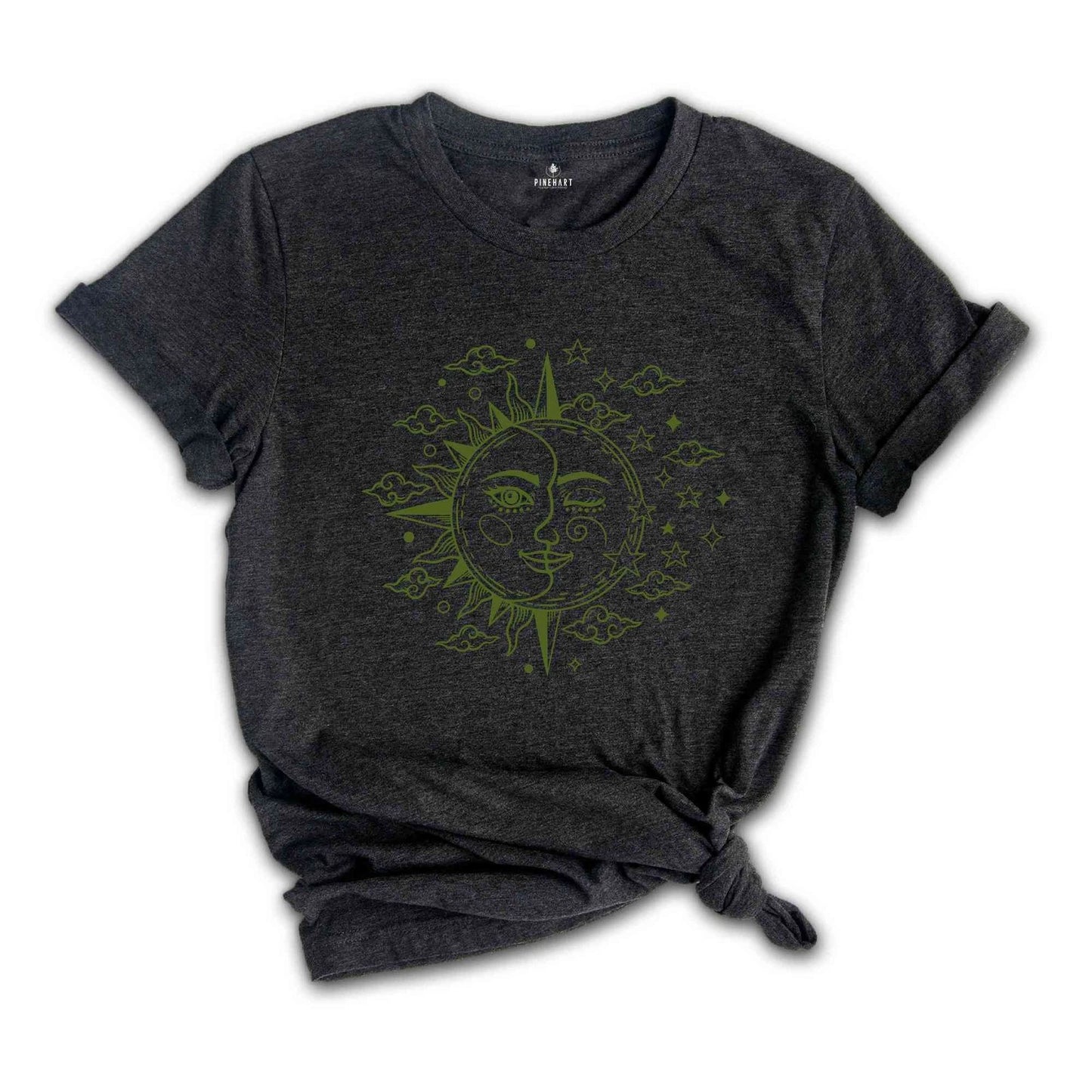 Boho Moon Shirt, Moon Phases T-shirt, Vintage Moon Shirt, Women Boho Moon Gift S
