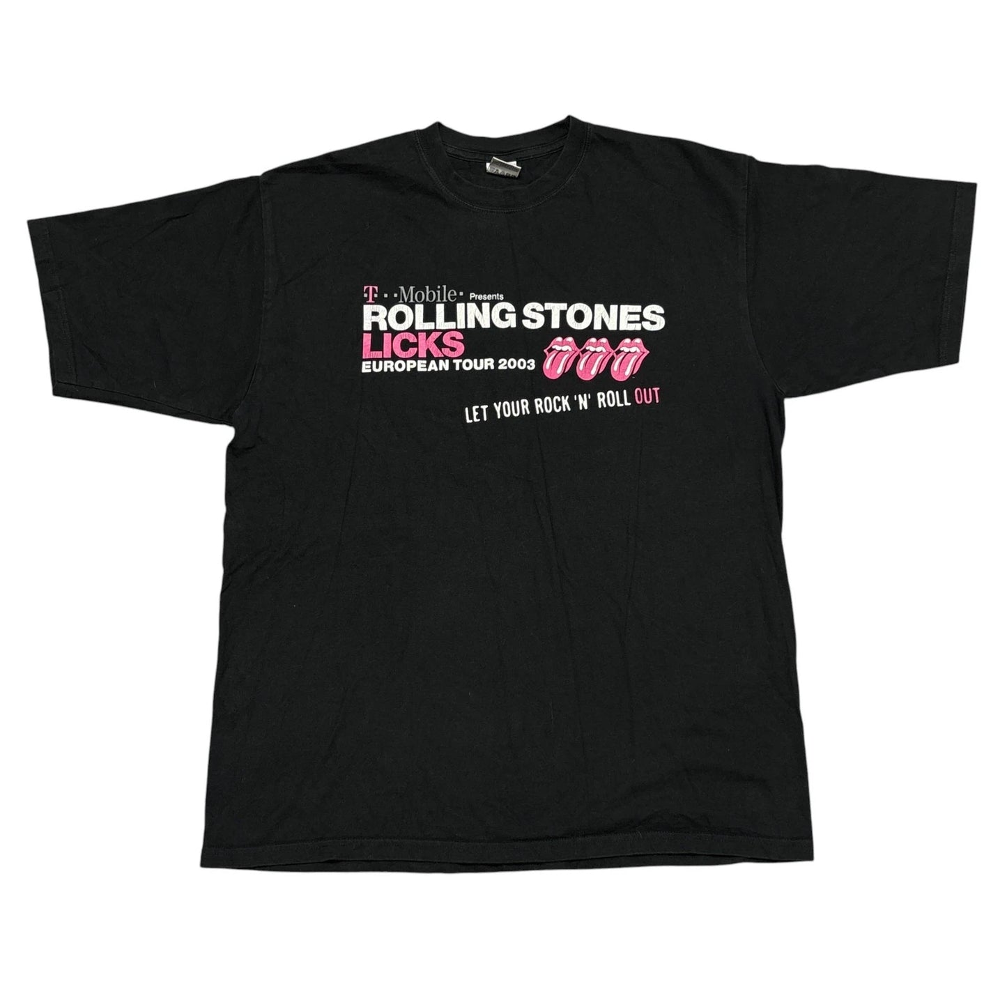 Vintage Rolling Stones Shirt Large Y2K Tour Concert Rock Band Tee Music Merch