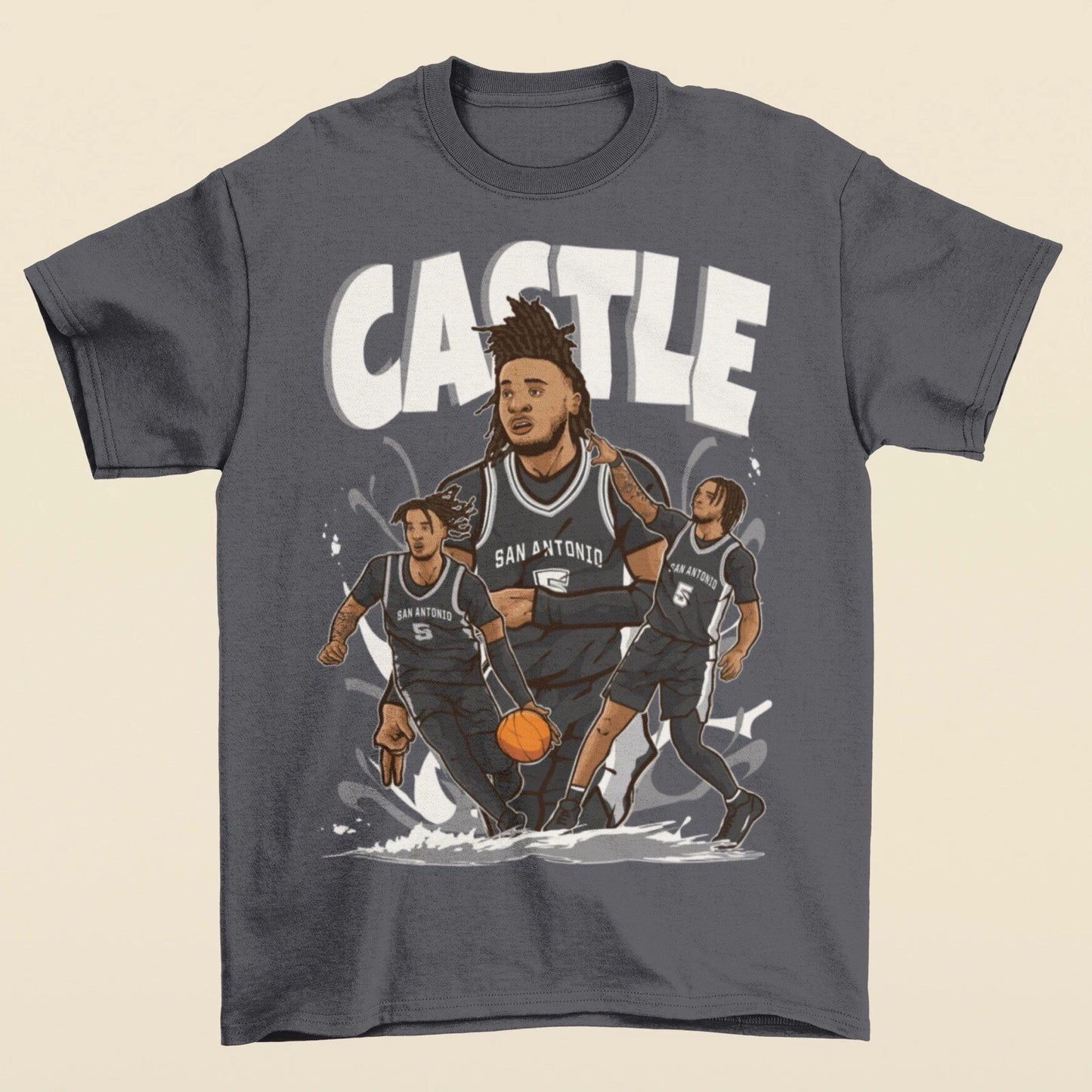 Stephon Castle Cartoon Style San Antonio Basketball T-Shirt