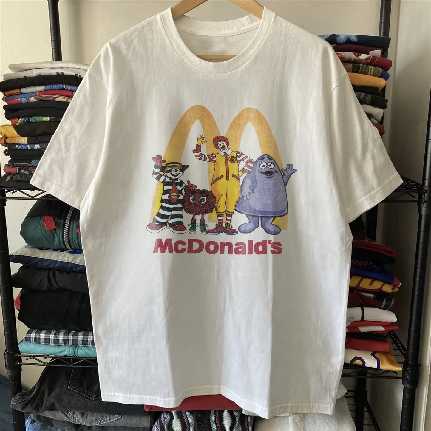 90s Mcdonalds Family Aged T-Shirt White M