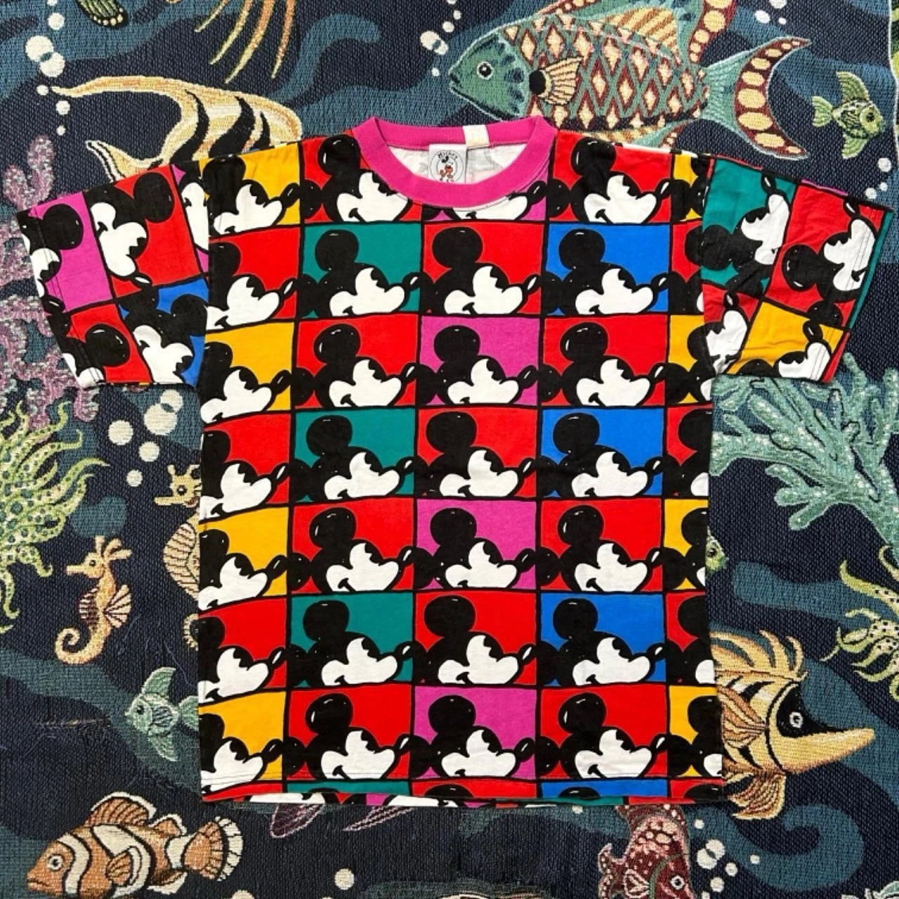 Vintage Mickey Mouse Pop Art AOP T Shirt