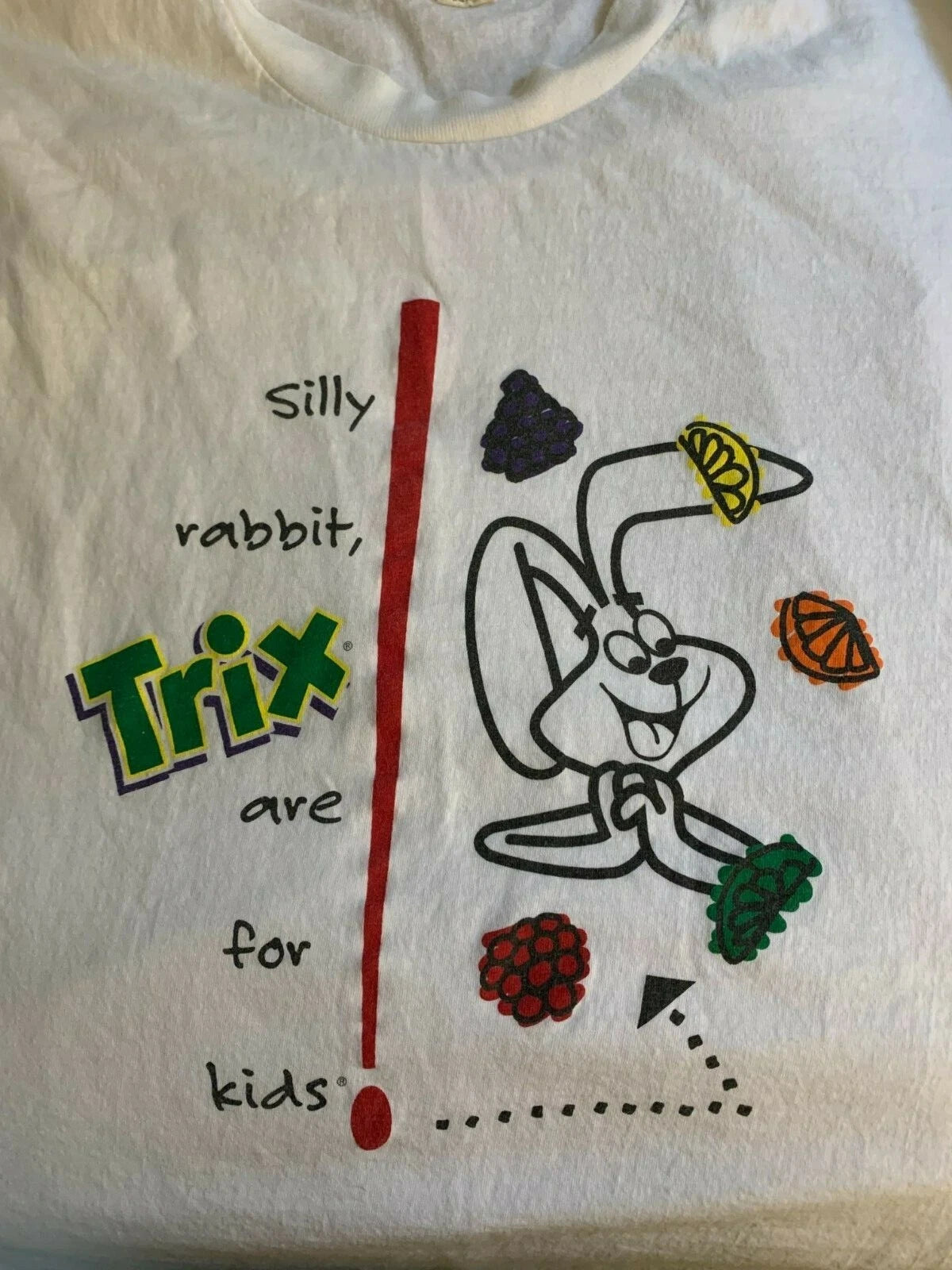 Trix Silly Rabbit Trix are For Kids Mens XL TShirt Single Stitch Cereal Vintage