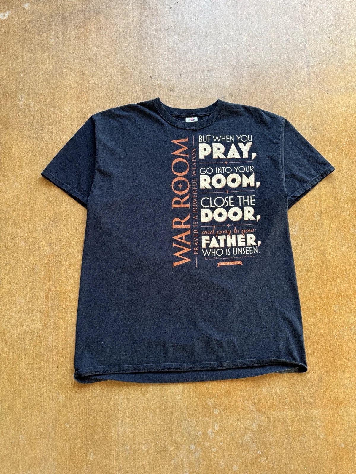 VTG 2015 War Room Jesus Movie Promo Black T-Shirt Drama XL Y2K