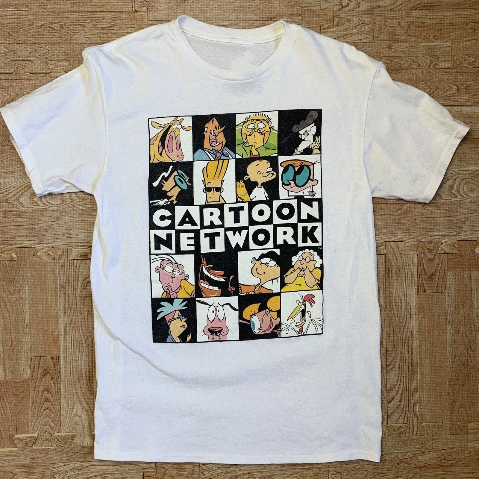 VTG 90s Cartoon Network Dexter Cow Chicken Courage Ed Eddy Johnny Bravo Shirt