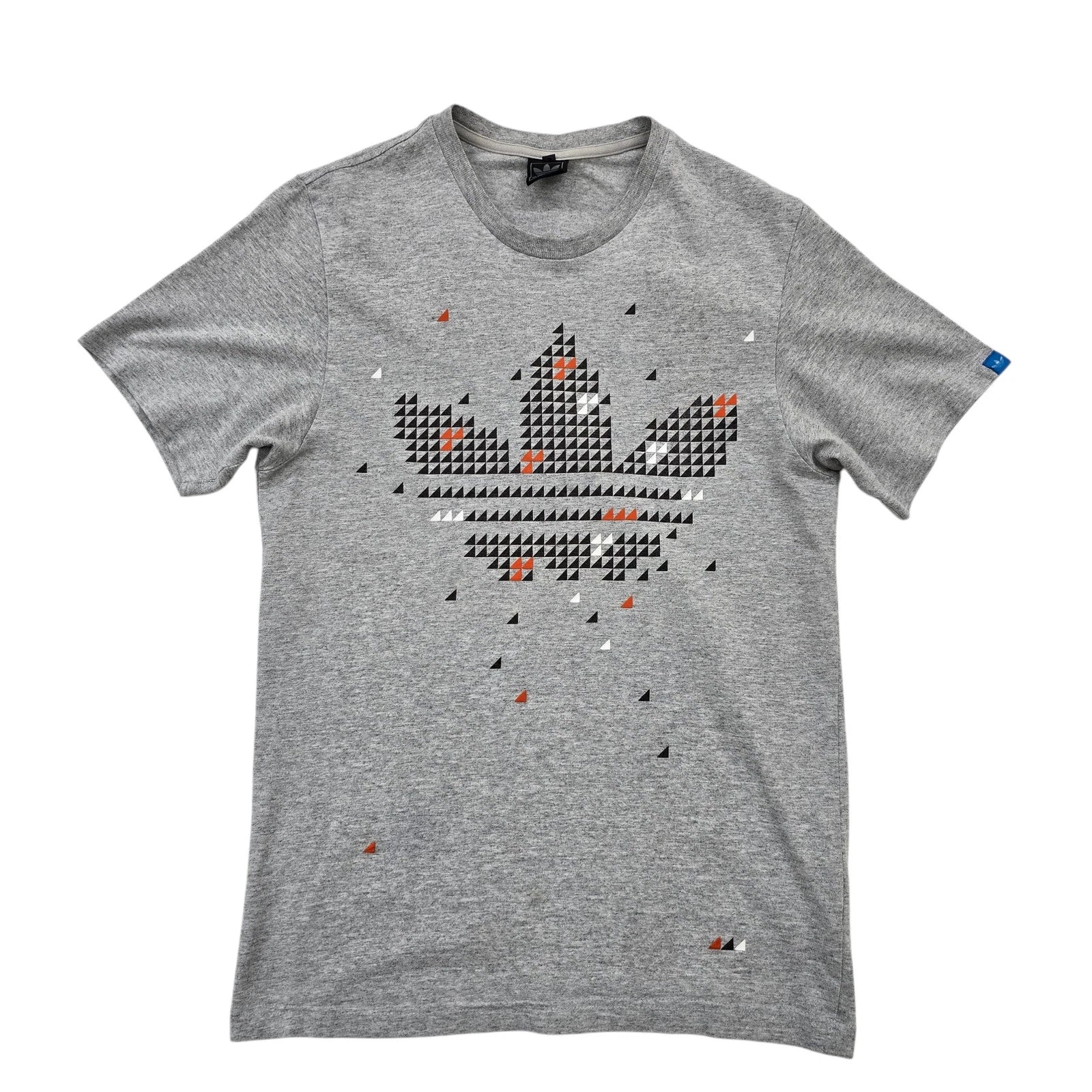 Adidas Men's Gray Cityscape Geometric Graphic T-Shirt Size S