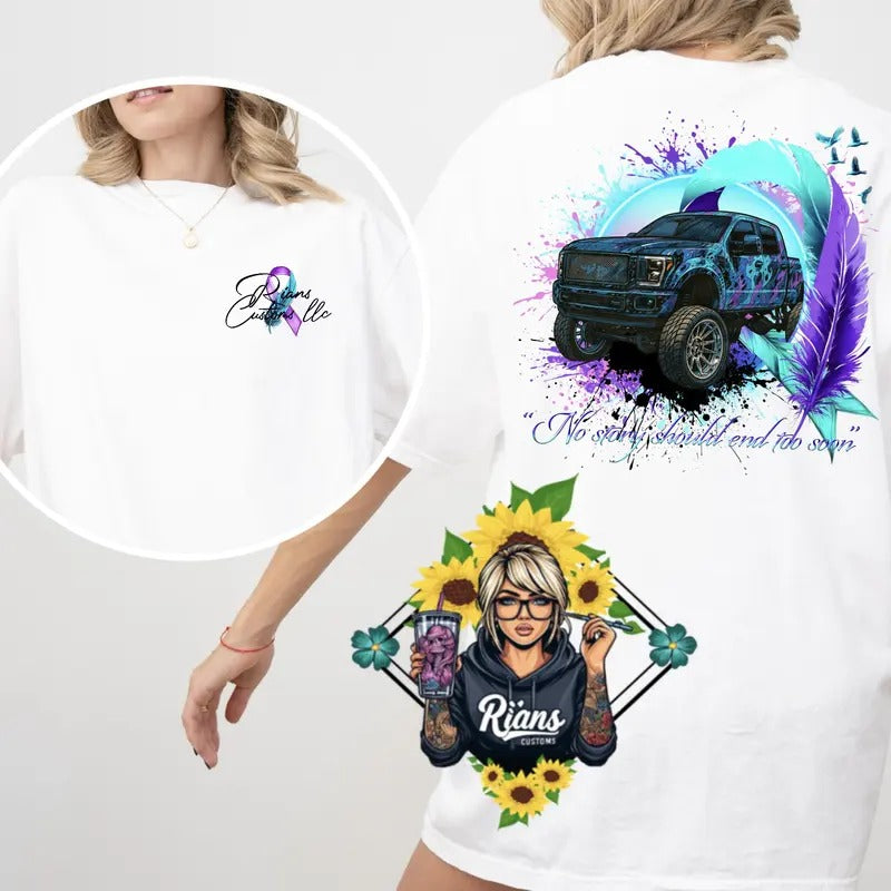 sui$ide Awareness F350 truck edition Unisex Comfort Colors Tshirt